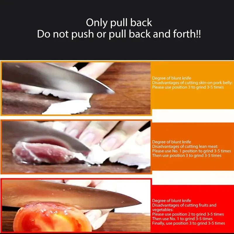 4-Segment Portable Kitchen Knife Sharpener with Non-Slip Base