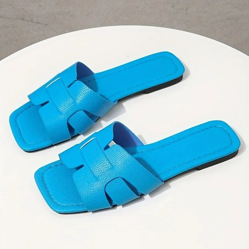 Plus Size Women’s Knitted Sandals – Casual Flat Summer Beach Shoes for Comfort & Style