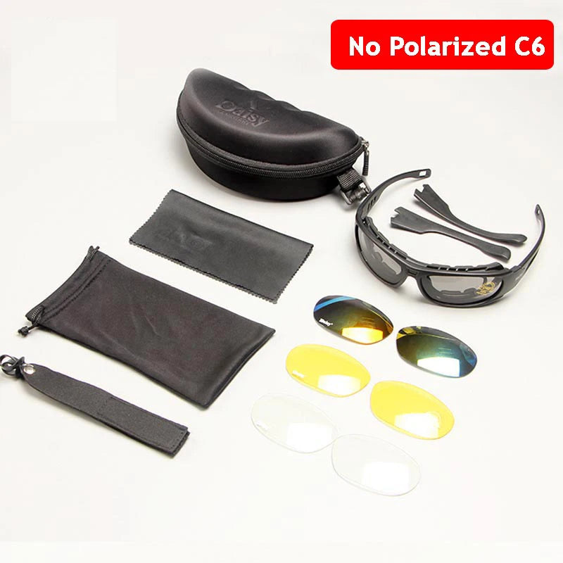 C6 Tactical Polarized Glasses – Windproof Outdoor Goggles
