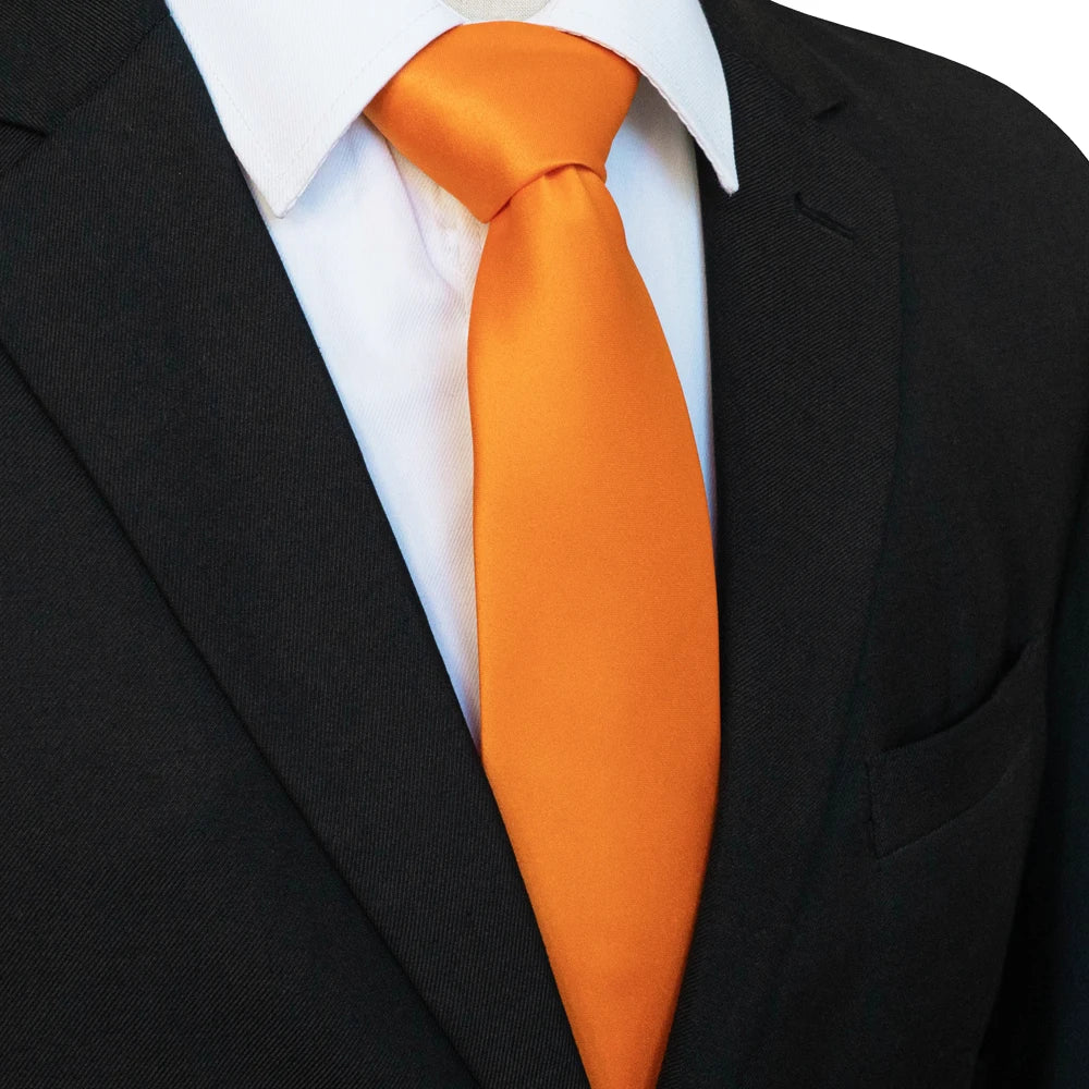 KAMBERFT Men's Classic 8cm Solid Color Satin Necktie Business Wedding Party Tie Gift