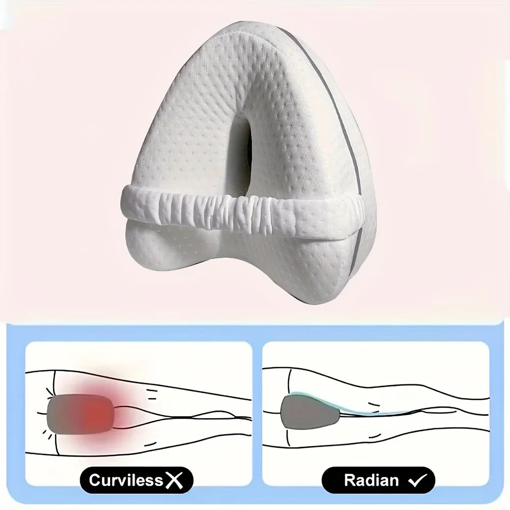 Highly Comfortable Ergonomic Memory Foam Leg Pillow Designed for Side Sleepers