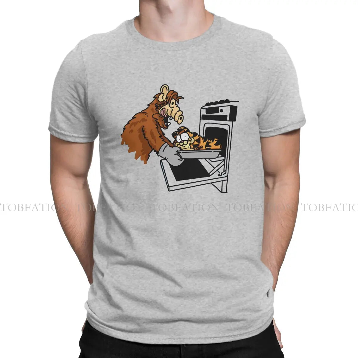 ALF Lasagna Graphic T-Shirt – Men’s Vintage Punk Cotton Summer Top