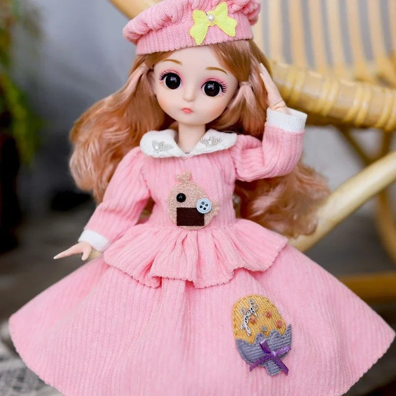 30cm 1/6 BJD Princess Doll – 20 Joints, Dress-Up Toy with Clothes & Shoes