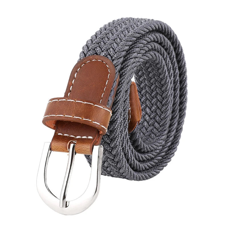 Elastic Woven Belt – Casual, Versatile Fit for Men & Women