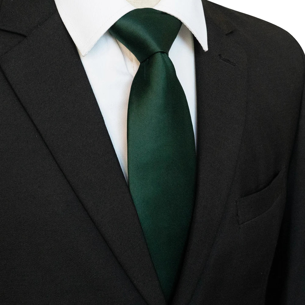 KAMBERFT Men's Classic 8cm Solid Color Satin Necktie Business Wedding Party Tie Gift