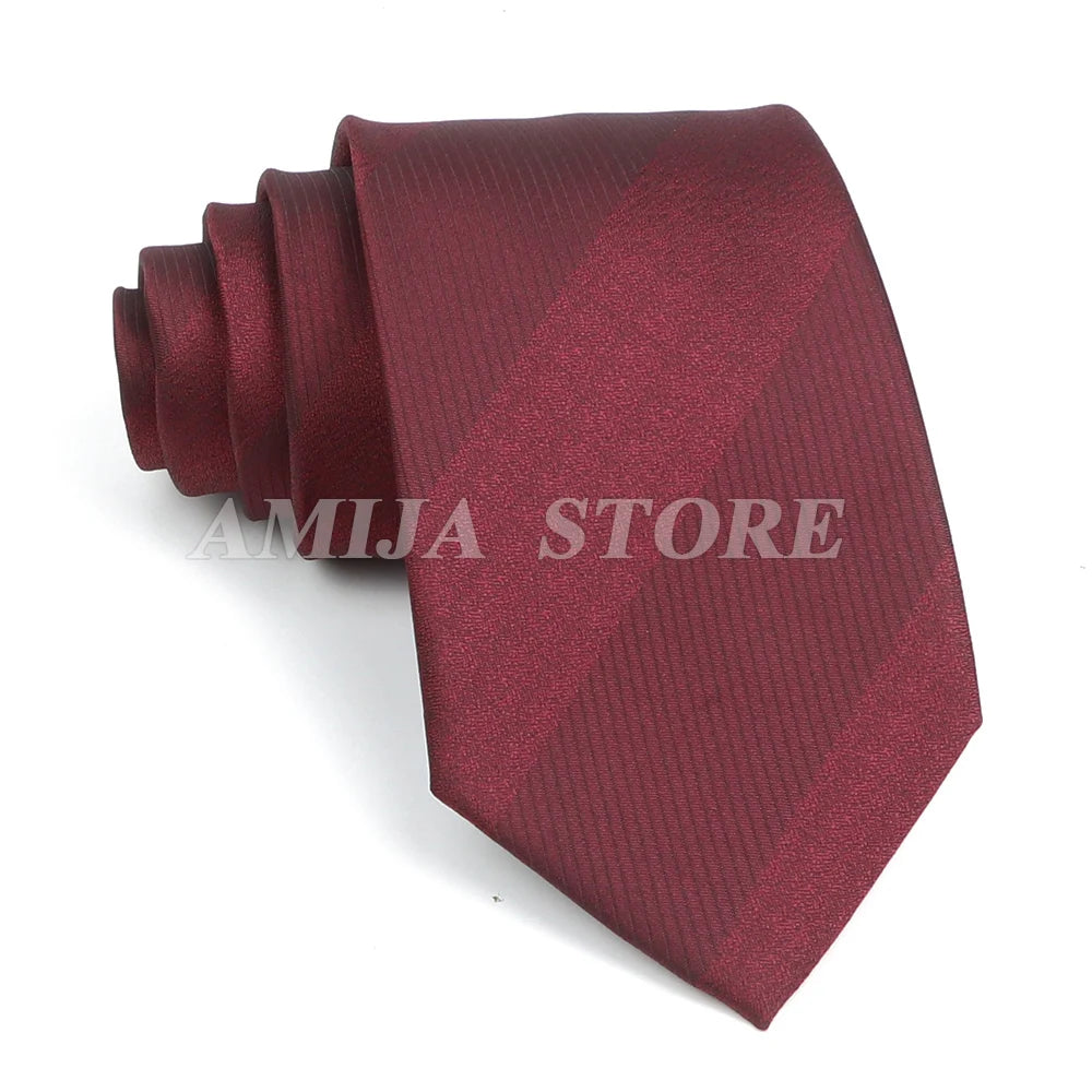 Men’s Jacquard Neck Ties 7cm – Floral & Stripe Design Necktie for Wedding, Party, Business & Daily Wear Gift