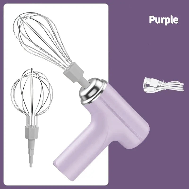 Portable USB Electric Egg Beater – Compact Mixer for Cakes & Pastries