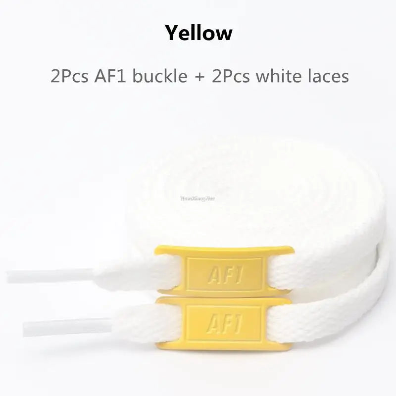 Original AF1 Shoelace Set – White Flat Laces with Shoe Decoration for Air Force 1 Sneakers & Accessories
