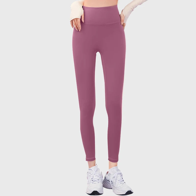 High-Waist Cross Back Seamless Yoga Leggings