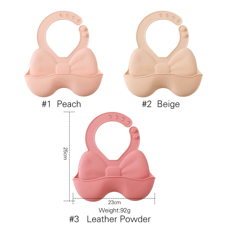 Baby Silicone Bib – Waterproof, Soft, Adjustable Feeding Bib for Toddlers, Boys & Girls