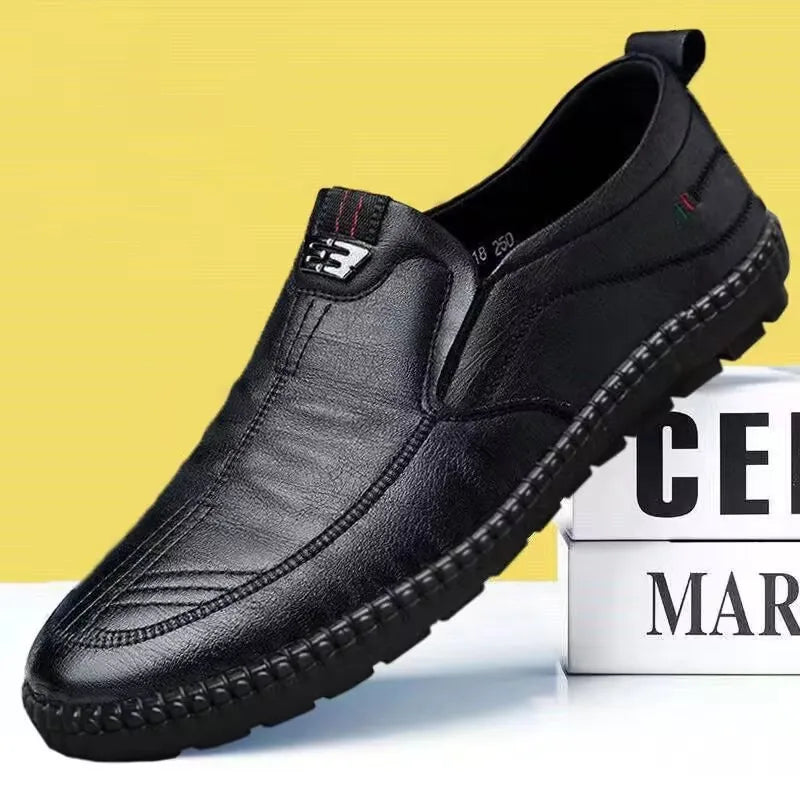 Men’s PU Leather Loafers – Slip-On Casual Shoes for Walking, Driving & Office