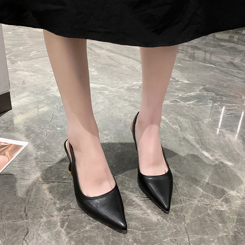 2024 Summer Women's Pointed Toe Stiletto Sandals – Sexy, Elegant, Comfortable High Heels for Banquet & Casual Wear
