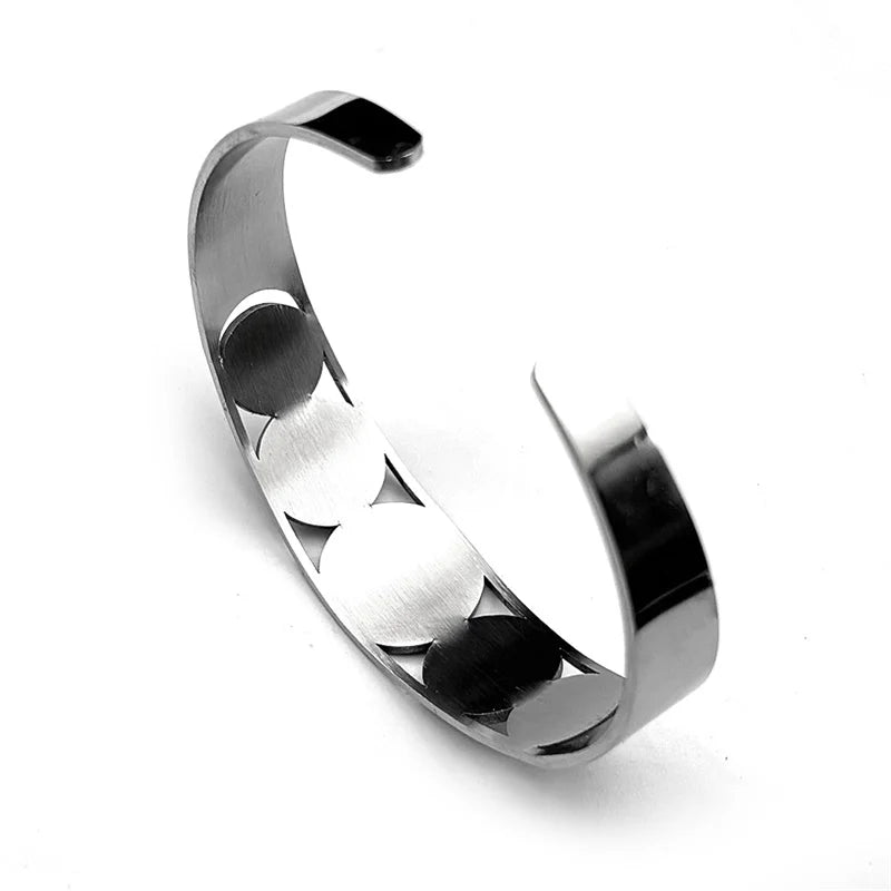 Stainless Steel Adjustable Open Bracelet – Jewish & Christian Tetragrammaton Jewelry for Men & Women