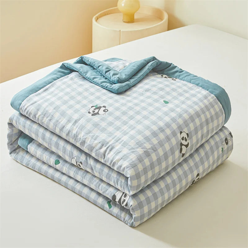 2025 Cotton Summer Quilt – Lightweight, Skin-Friendly, Ultra-Soft Printed Comforter/Blanket