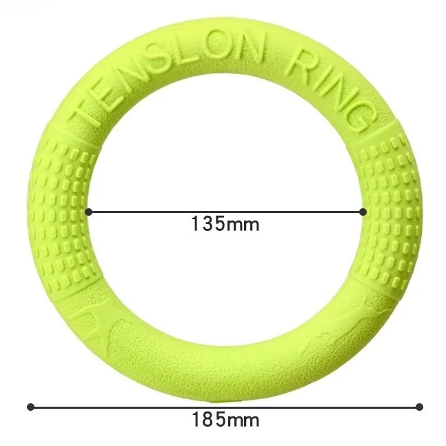 Interactive Dog Ring Toy – Throwing, Flying & Pulling Fun