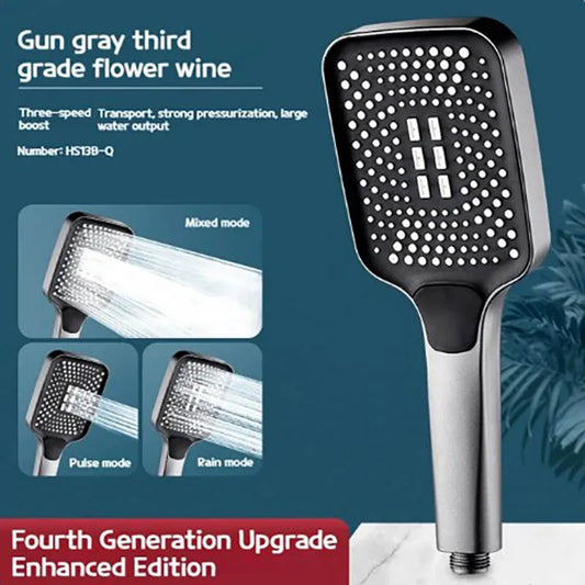 Adjustable 3-Mode Rainfall Shower Head – High Pressure Water Saver