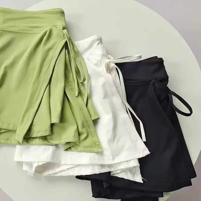 Quick-Dry Sports Skirt with Shorts – Yoga, Tennis & Badminton Activewear