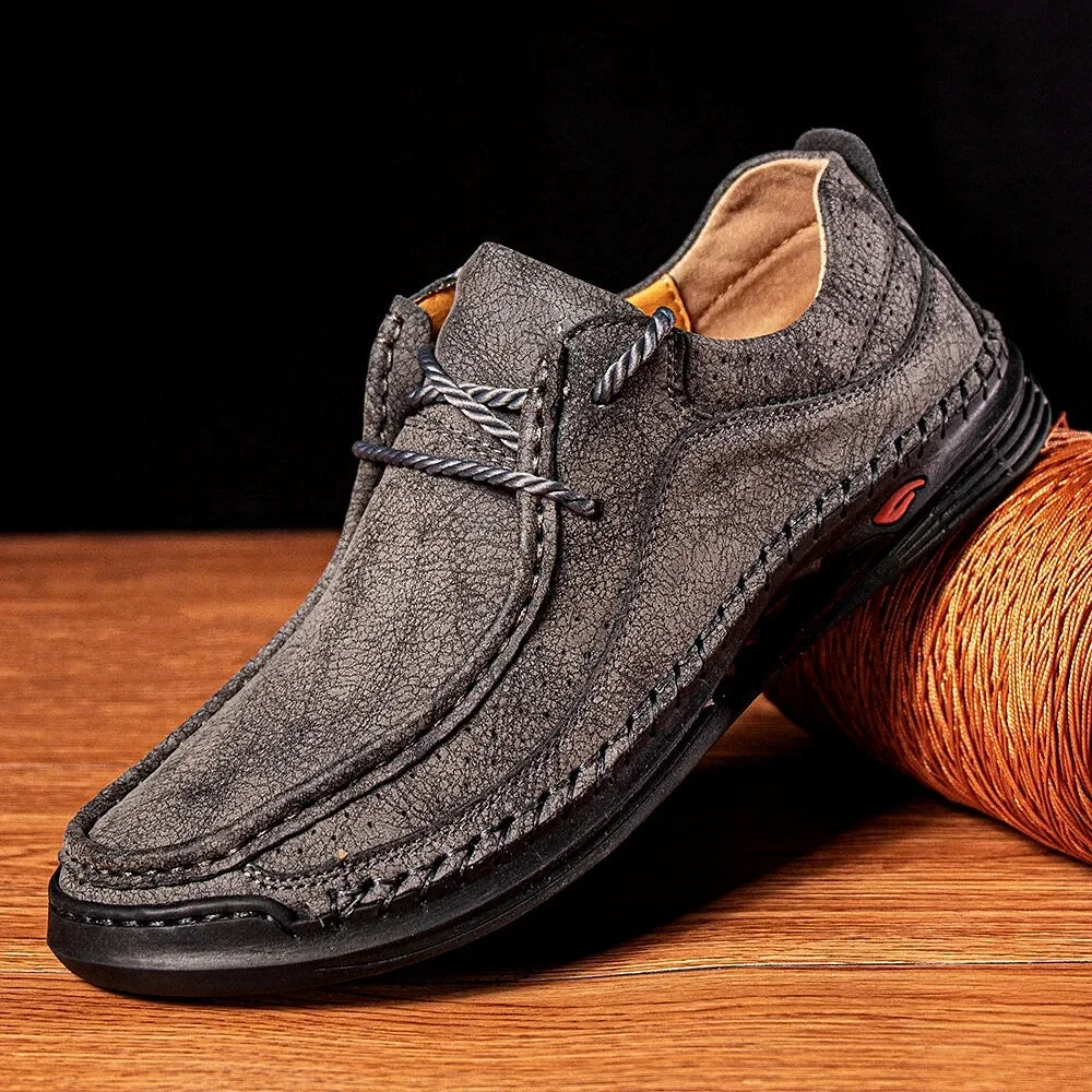 2023 Handmade Leather Casual Sneakers for Men – Comfort, Business, Plus Size