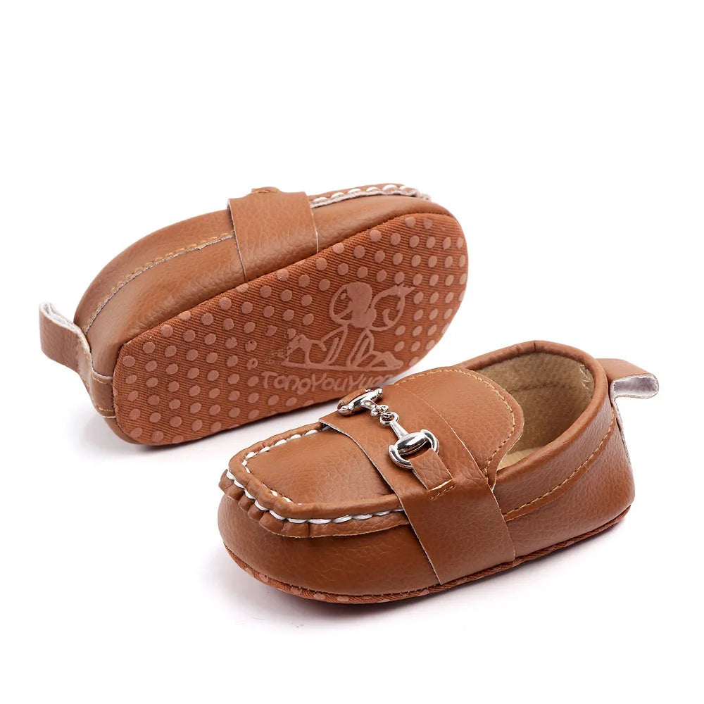 Baby Slip-On Shoes — Soft PU & Cotton, Unisex Newborn, Spring/Autumn