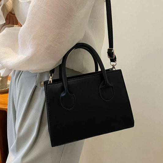 PU Leather Crossbody Tote Bag — Women’s Large-Capacity Travel Shoulder Handbag, Casual Luxury Design