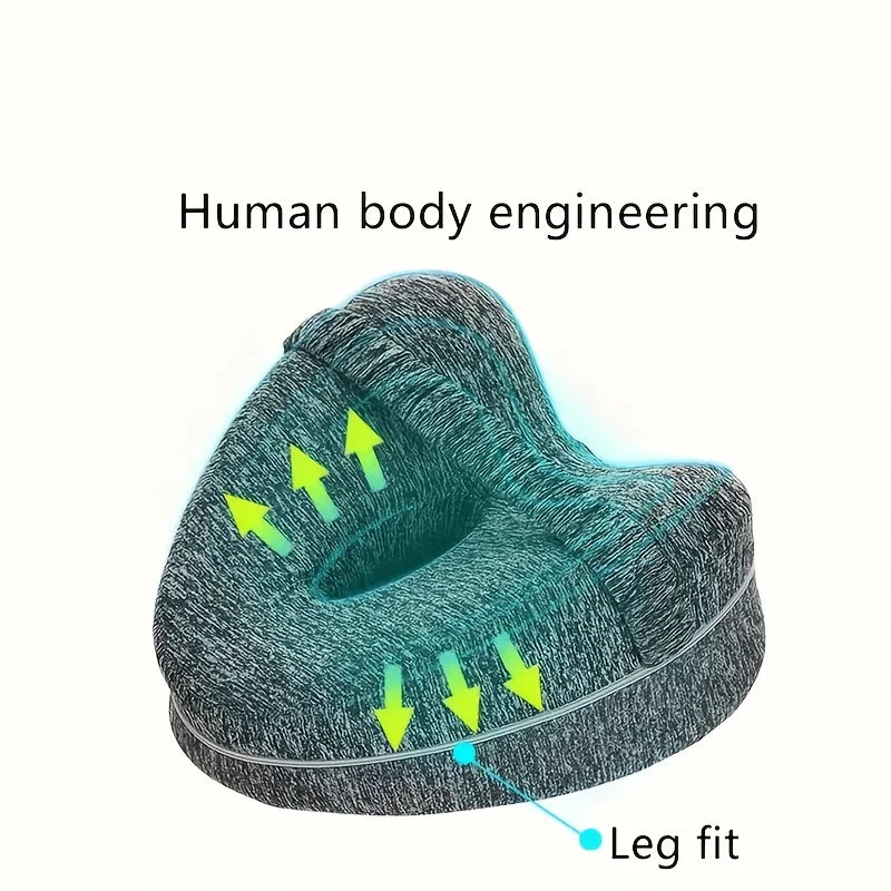 Highly Comfortable Ergonomic Memory Foam Leg Pillow Designed for Side Sleepers