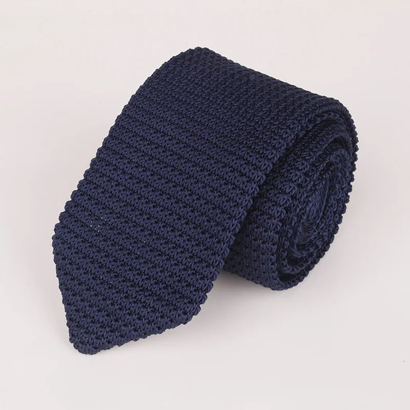 Fashion Knitted Ties for Men & Women – Casual Solid/Striped Narrow Necktie for Business, Wedding, and Daily Wear
