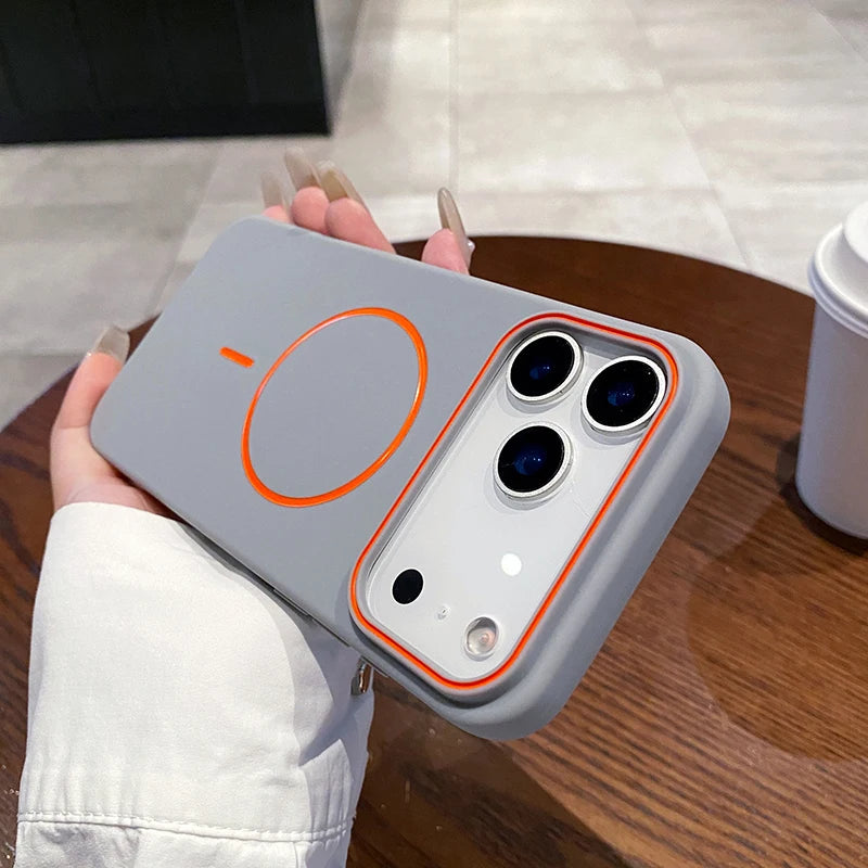 MagSafe Magnetic Wireless Charging Luxury Matte TPU Bumper Phone Case for iPhone 17 / 17 Pro / 17 Pro Max