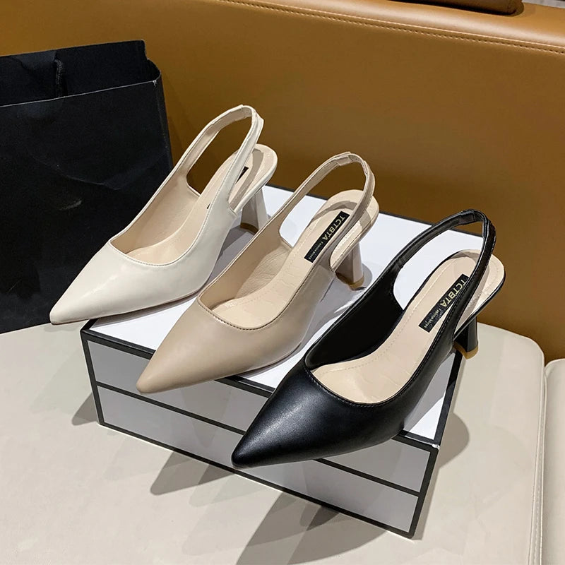 2024 Summer Women's Pointed Toe Stiletto Sandals – Sexy, Elegant, Comfortable High Heels for Banquet & Casual Wear
