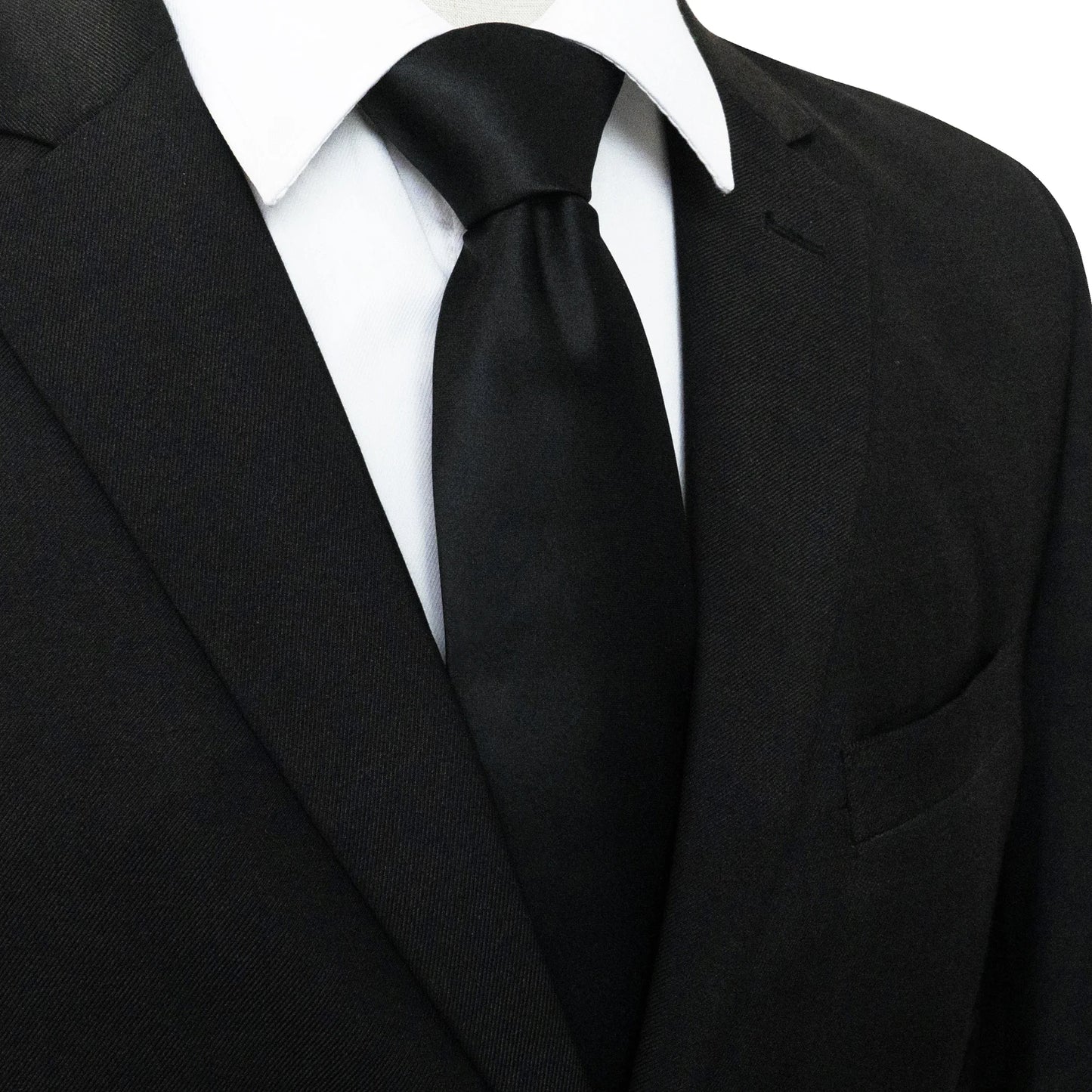 KAMBERFT Men's Classic 8cm Solid Color Satin Necktie Business Wedding Party Tie Gift