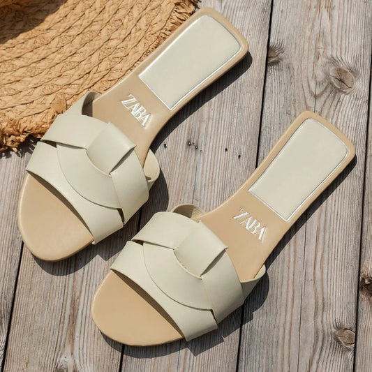 Women’s Flat Casual Slippers – Elegant Summer Beach & Home Sandals