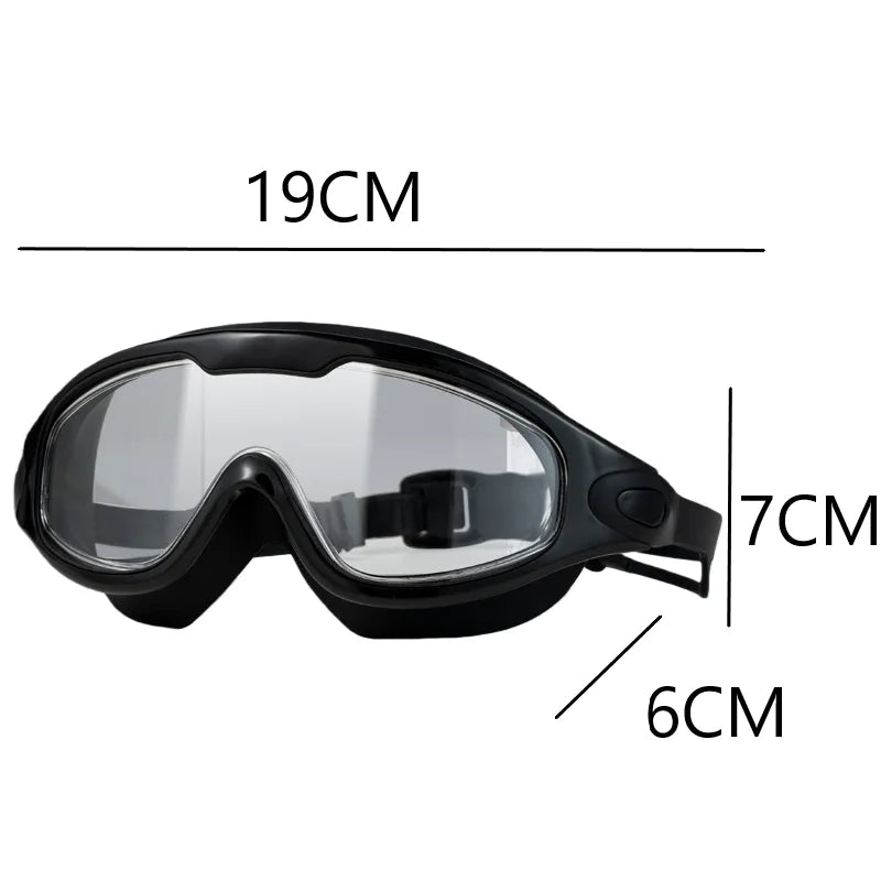 HD Anti-Fog Swimming Goggles – Waterproof Electroplated Large Frame
