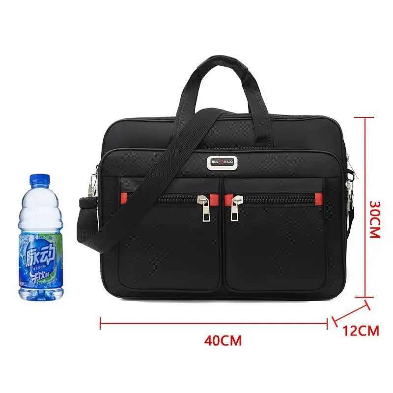 Simple Business Laptop Tote Bag – 15.6 Inch Large Capacity Shoulder Messenger Briefcase for Men Travel Notebook