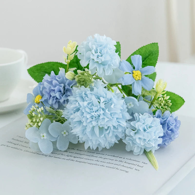 Artificial Silk Chrysanthemum Bouquet – Wedding, Home, Festival & DIY Wall Decorations