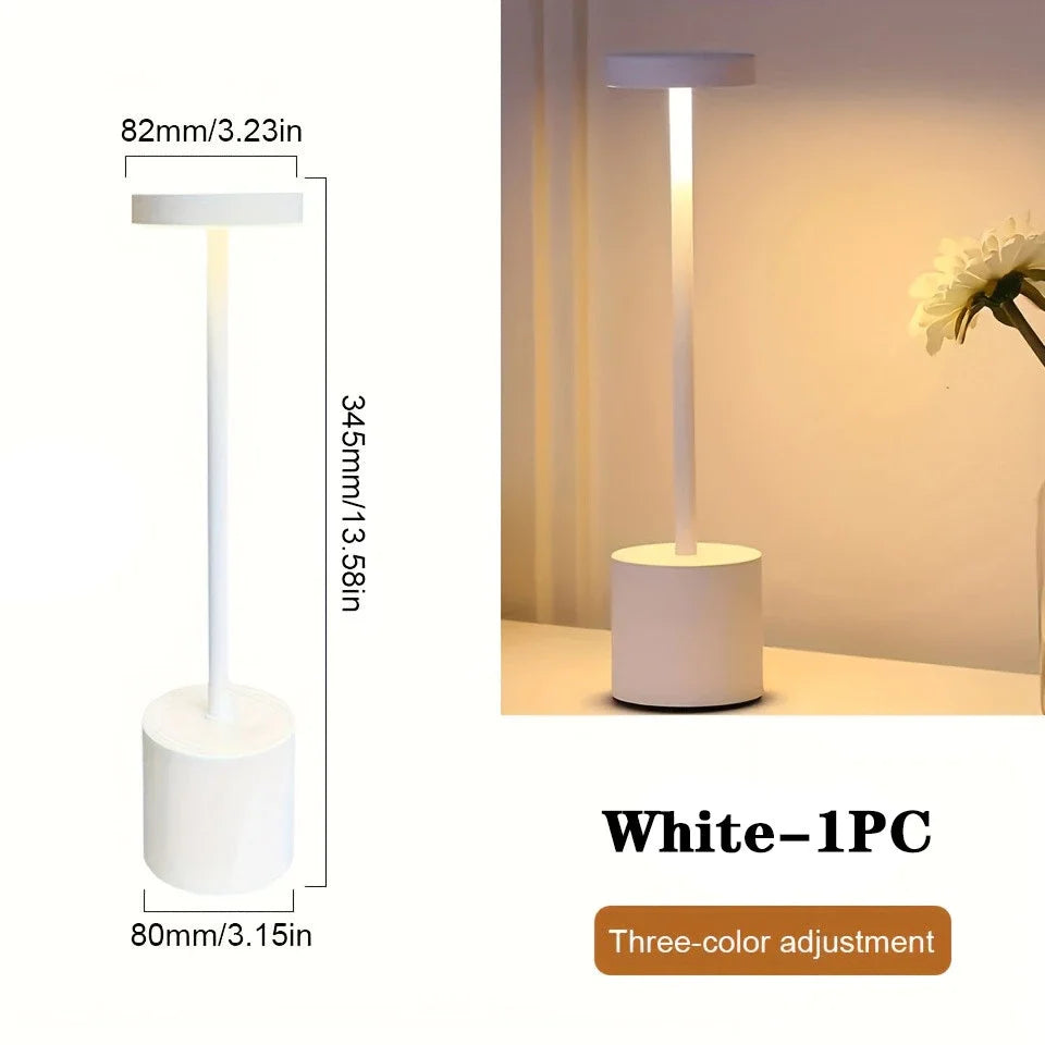 LED Touch Table Lamp – Rechargeable Wireless Night Light for Home & Hospitality