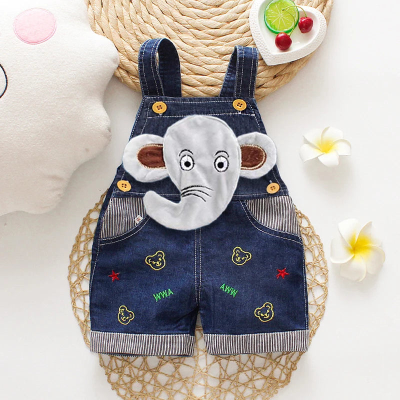 IENENS Summer Baby Kids Denim Overalls Jumper Pants Shorts Playsuit Toddler Infant Boys Girls Clothing Trousers