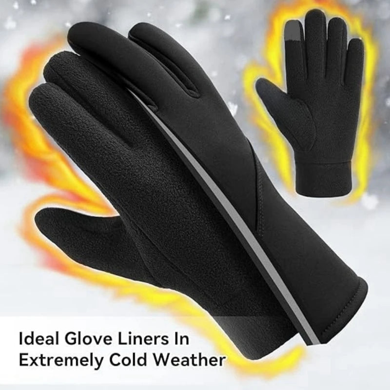 Touchscreen Winter Gloves – Thermal Fleece for Cold Weather Running & Hiking
