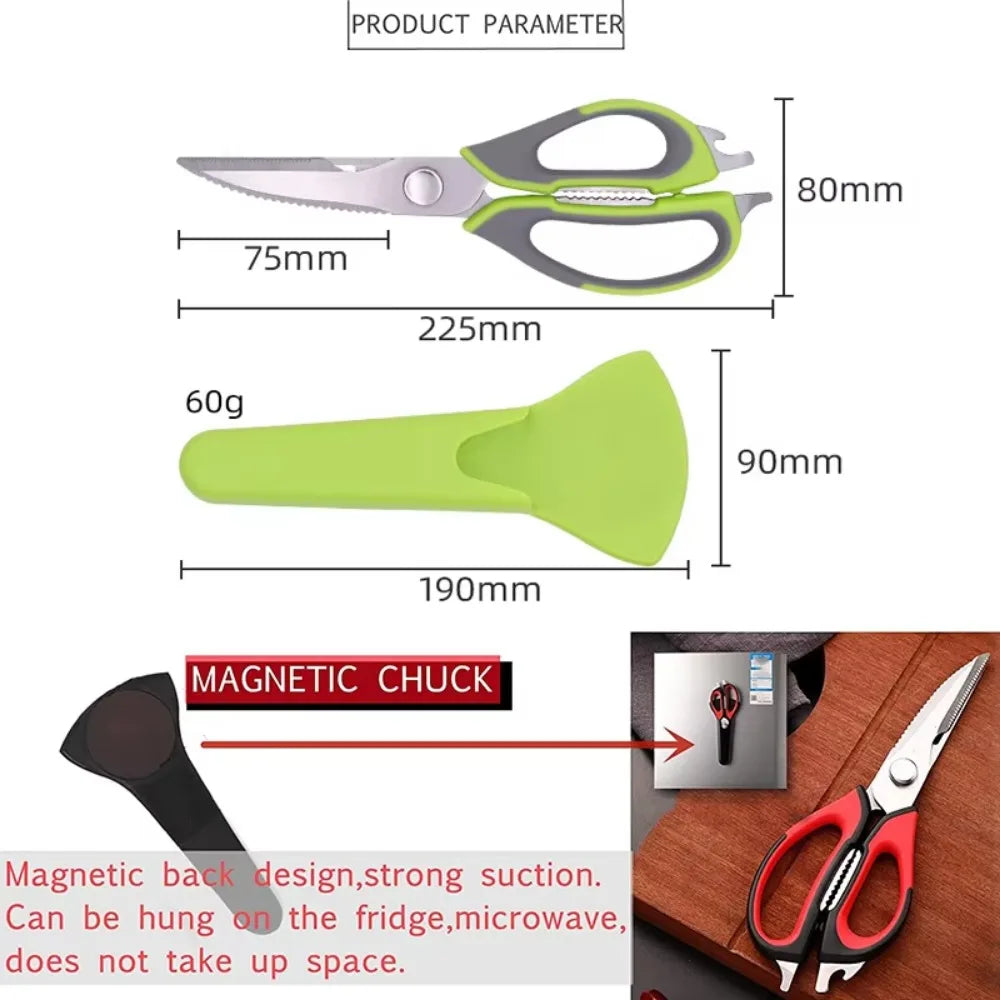 Multi-Purpose Kitchen Shears with Storage Holder