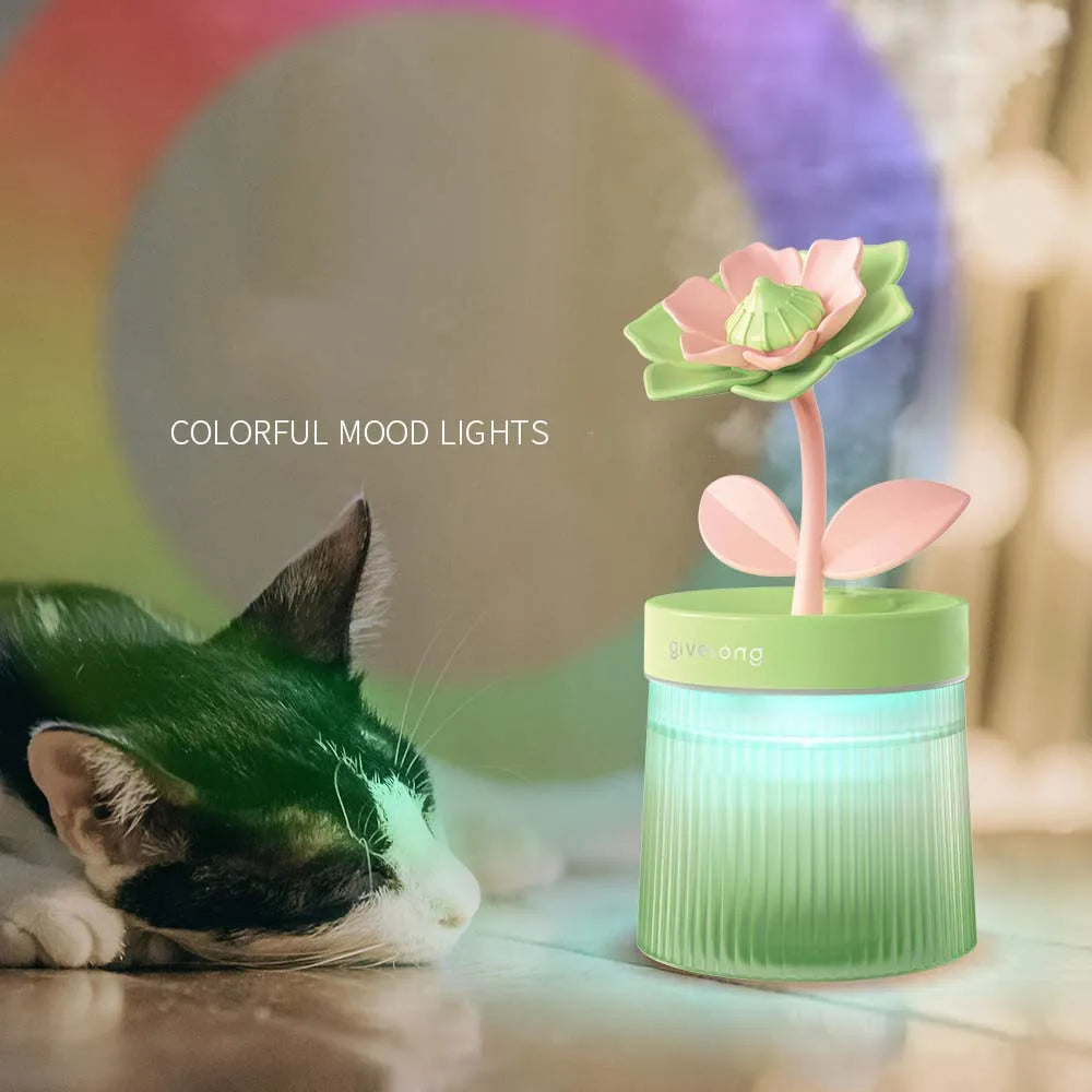 2024 USB Portable Humidifier – Ultrasonic Cool Mist Aroma Diffuser, Colorful Cup Design with LED Light & Air Purifier Function