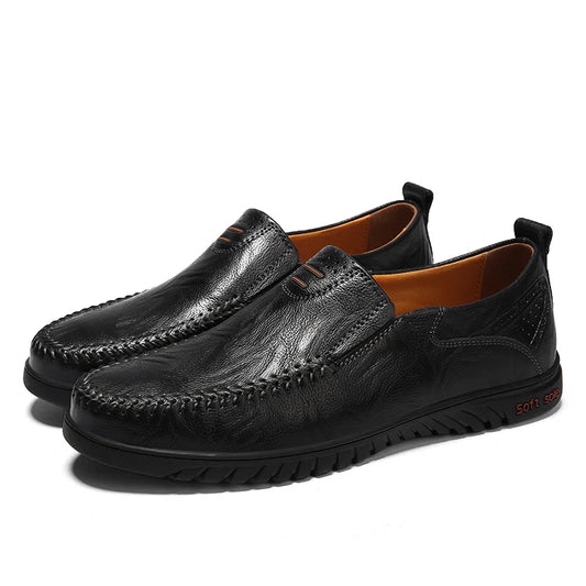 Genuine Leather Men’s Loafers – Luxury Slip-On Moccasins, Casual & Formal Driving Shoes 4o mini