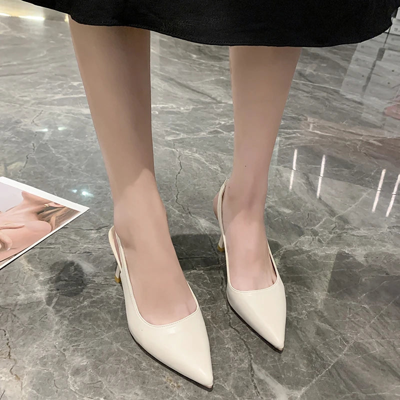 2024 Summer Women's Pointed Toe Stiletto Sandals – Sexy, Elegant, Comfortable High Heels for Banquet & Casual Wear