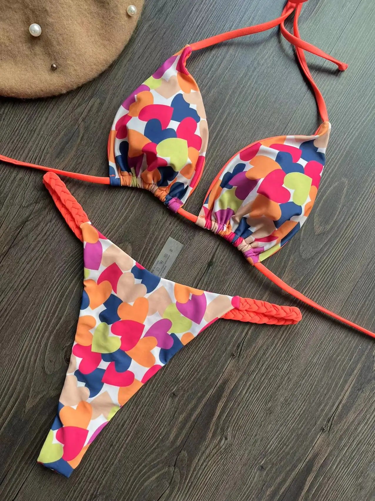 High-Waist Zebra Print Bikini – Brazilian Thong Set