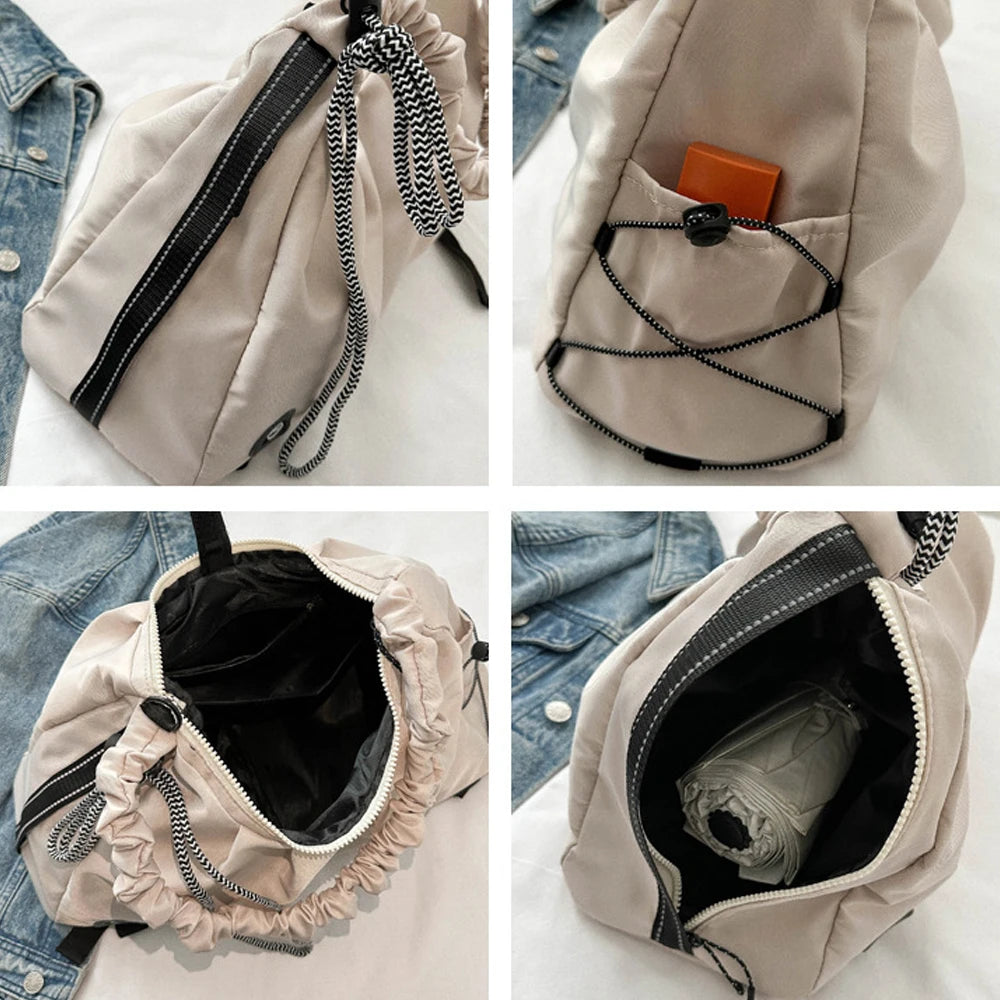 Women’s Gym Duffle Bag with Shoe Compartment – Waterproof, Foldable Travel & Yoga Mat Bag