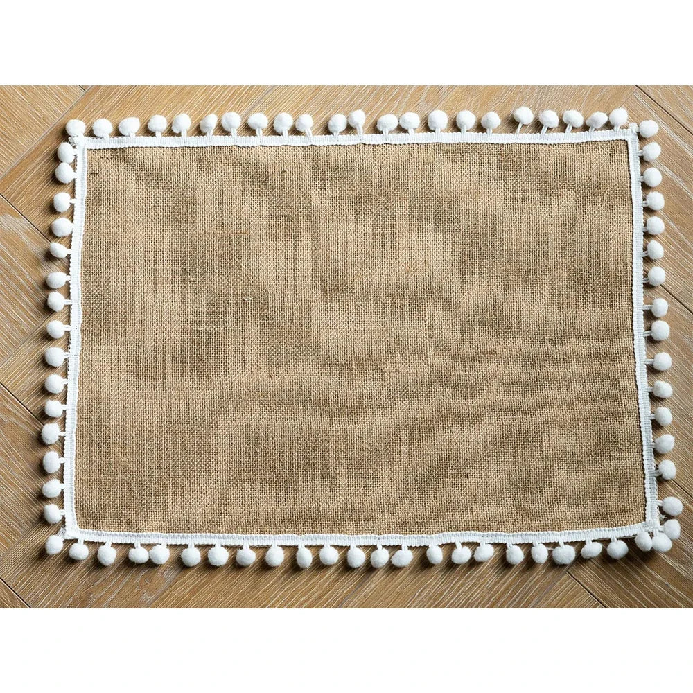 2 PCS Braided Jute Placemats – Heat-Resistant Farmhouse Table Mats