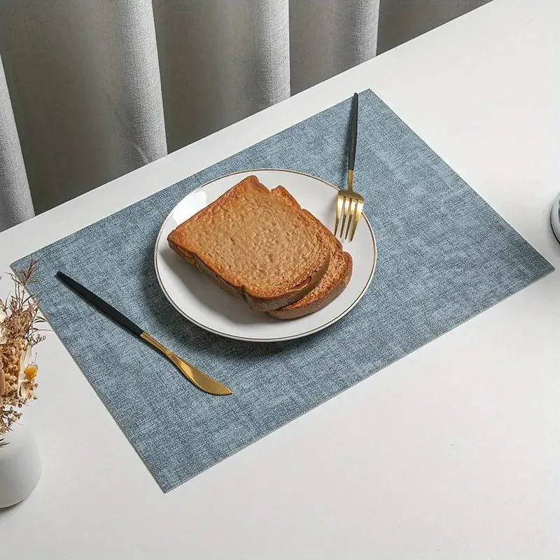 Double-Sided Faux Leather Placemats – Waterproof & Heat-Resistant Nordic Table Mats