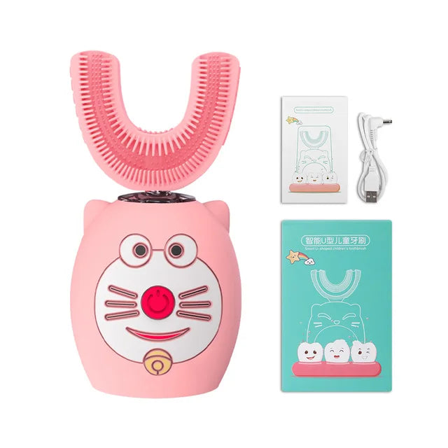 Kids U-Shaped Sonic Electric Toothbrush – 360° USB Rechargeable Cleaner