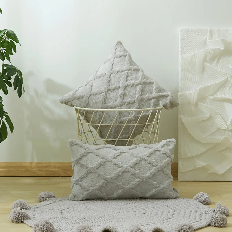 Soft Plush Wool Cushion Covers – Luxury European Style for Sofa & Bedroom