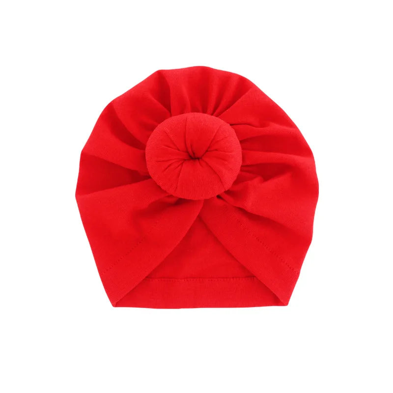 Infant Cotton Turban Hat – Knot Beanie for Baby Girls & Boys