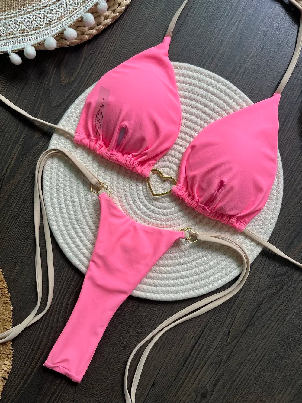Women's Sexy Halter Triangle Bikini Set – Brazilian Two-Piece Swimwear
