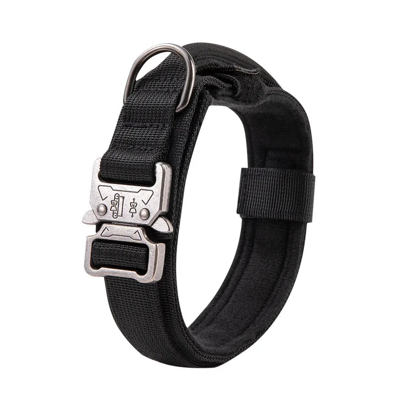 Durable Tactical Nylon Dog Collar – Adjustable for Medium & Large Dogs