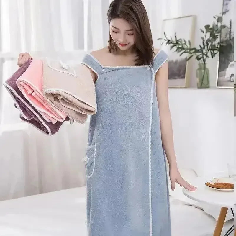 Women’s Wearable Bath Towel 140×85cm – Quick Dry Bath, Beach, Spa, Shower & Gym Wrap